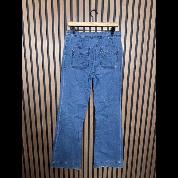 Liefsdottir Jeans 30 Womens Blue Bootcut High Rise Denim Front Pocket - Picture 2 of 8